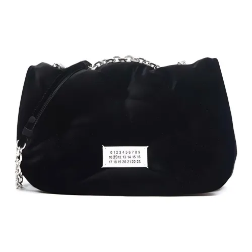 Maison Margiela Glam Slam Вельвет с вискозой кожа с купро сумка через плечо средний размер женский черный