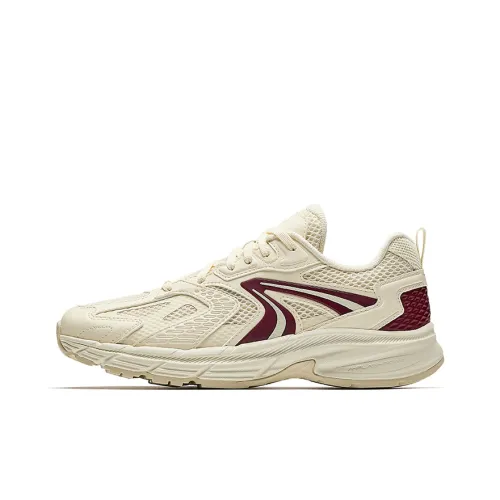 ANTA Амортизаторы Shock Slip-resistant Abrasion-resistant Низкий топ Повседневные Беговые кроссовки Унисекс Бежевый Красный