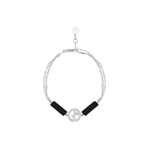 AMANI Ромб Золото Агат 18К Белое Золото Браслеты Женское Серебро