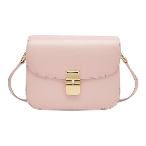 A.P.C Grace Кожа Сумка через плечо Сумка на плечо Маленькая Женская Розовая