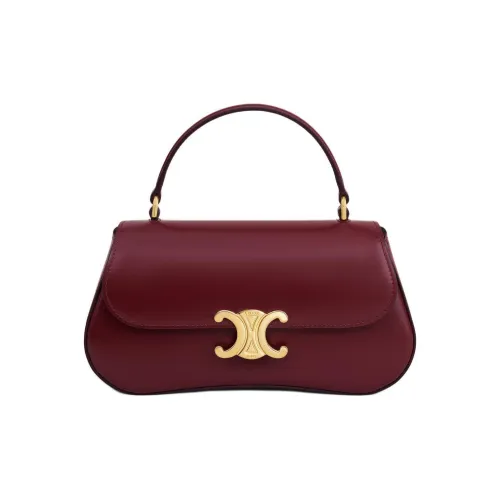 CELINE TEEN LOLA Телячья кожа Сумка через плечо Стандартная Женская Светлый Бургунди