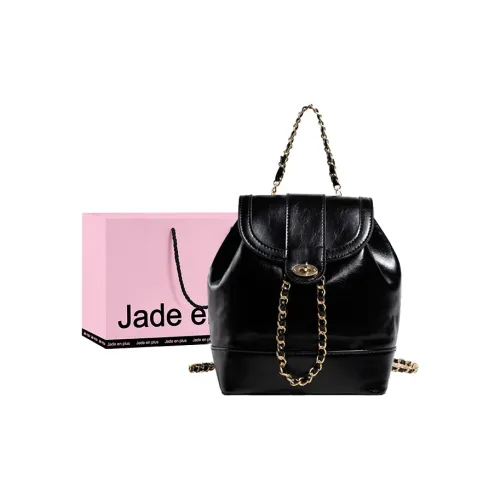 Jade En Plus ПУ (полиуретан) Рюкзак Стандартный Женский Черный Бордовый Серебряный Белый