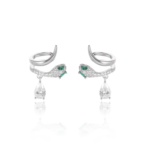 KING OF BLING Серьги из сплава с цирконием женские