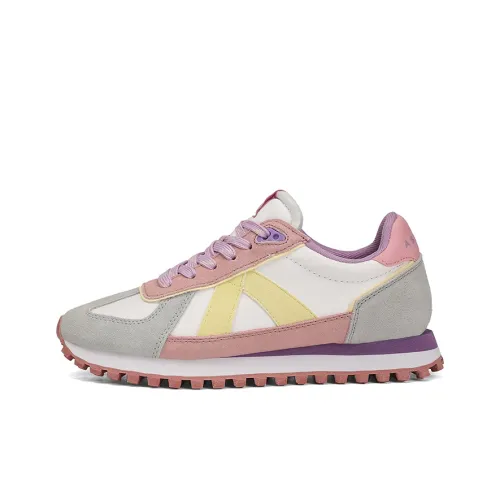 ASFVLT SNEAKERS Амортизация Износостойкий Низкий Топ Casual Женский Белый Розовый Желтый