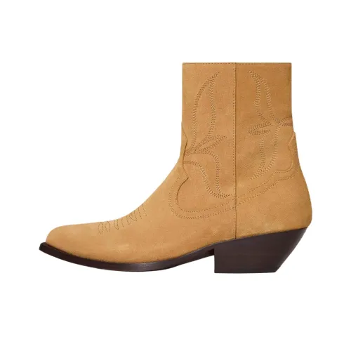 CELINE Leon Ботильоны 5 см Женские Светло-Коричневый