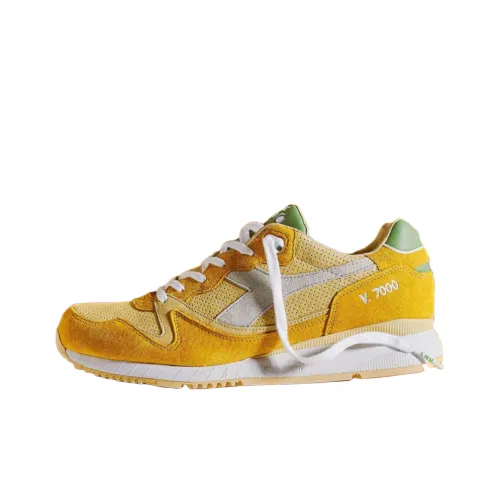DIADORA V7000 Slip-resistant Abrasion-resistant Low Top Casual Shoes Unisex Yellow DIADORA V7000 Противоскользящий Устойчивый к истиранию Низкий Топ Повседневная Обувь Унисекс Желтый