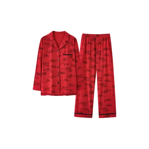 Городская красота Pajama Комплект Женский Красный