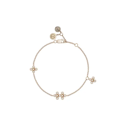 AMANI 18К золото Ромб Лунный камень Золотой браслеты Женские Золотой