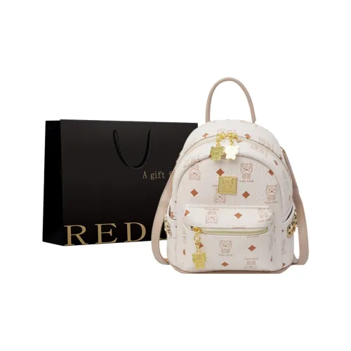 REDOO ПУ (полиуретан) Рюкзак Женские Экрю Розовый Коричневый