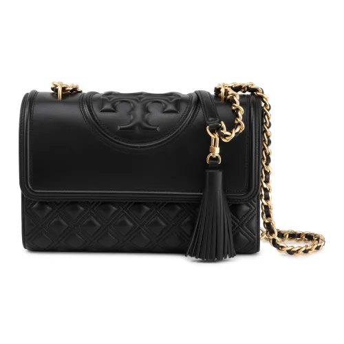 TORY BURCH Fleming Sheepskin Crossbody Bag Shoulder Bag Women's Black TORY BURCH Fleming Овчина Сумка через плечо Сумка на плечо Женская Черная