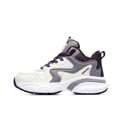 BTE Casual MID Топ Белый Фиолетовый Флис С подкладкой и утолщенный Унисекс