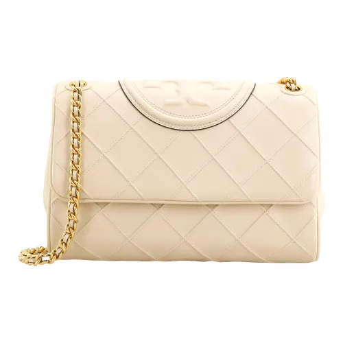 TORY BURCH Fleming Кожа Портативная Сумка через плечо Сумка на плечо Женская Кремовая