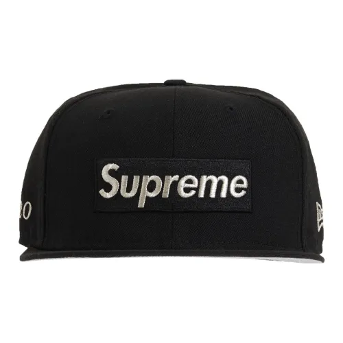 Supreme x New Era Full Wool Baseball Caps Unisex Black Supreme x New Era Full Шерстяные бейсболки унисекс черные