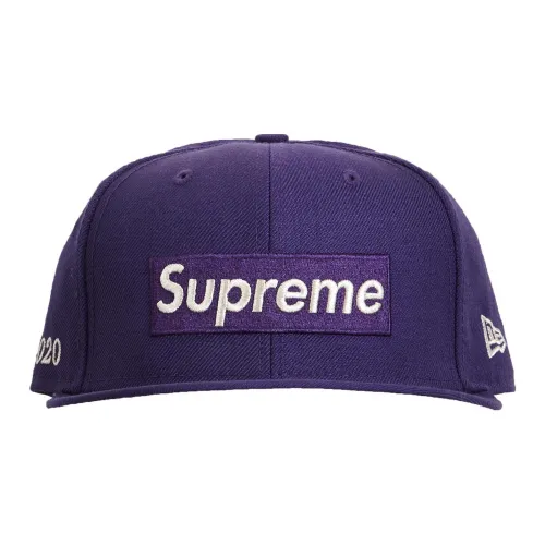Supreme x New Era Full Шерсть Кепки Унисекс Фиолетовый