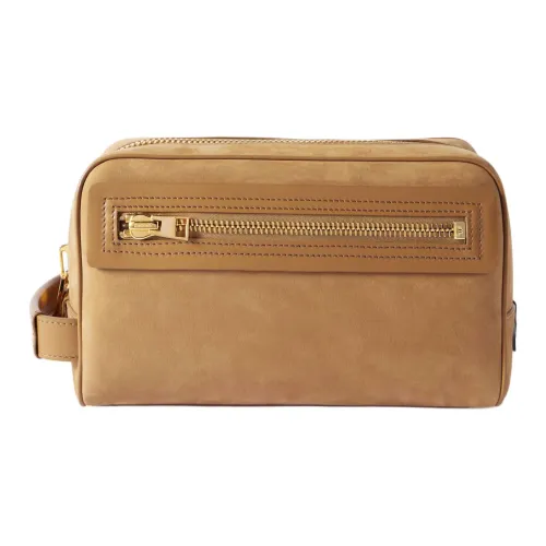 TF Телячья кожа Туалетная сумка Мужская Коричневая