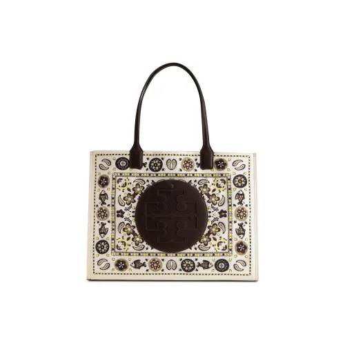 TORY BURCH Ella Ткань + Искусственная кожа Тоут Сумка Сумка для покупок Сумка Сумка через плечо Большая Женская Многоцветная