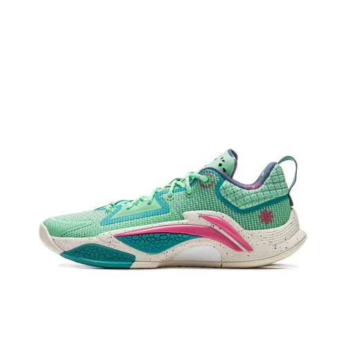 LiNing BadFive Hunter 1 Противоскользящее покрытие Легкий Отскок Низкий верх Баскетбольные кроссовки Outdoor Мужской Зеленый