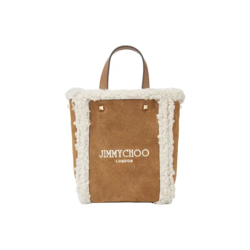 Jimmy Choo Замша Тоут Сумка Сумка для покупок Сумка через плечо Сумка мини Женская Хаки Коричневый