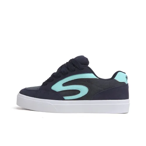 SINPERCO Slip-resistant Abrasion-resistant Low-top Skateboard Shoes Women's Dark Blue SINPERCO Противоскользящие Износостойкие Низкие Кеды для Скейтбординга Женские Темно-синие