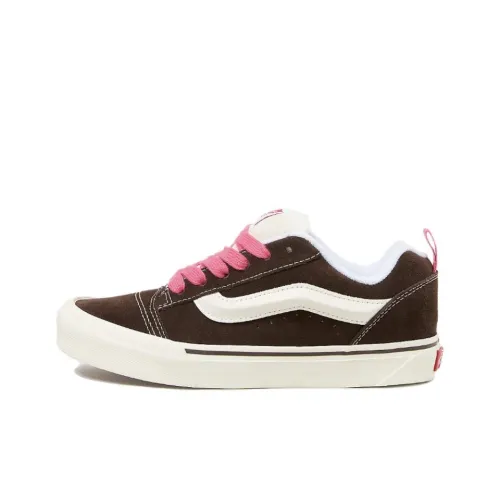 Vans Knu Skool Скейтборд Кроссовки Низкие Топ Коричневый Красный Унисекс