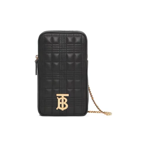 Burberry Lola Сумка Чехол для телефона из овечьей шкуры Сумка через плечо Мини Женская Черная