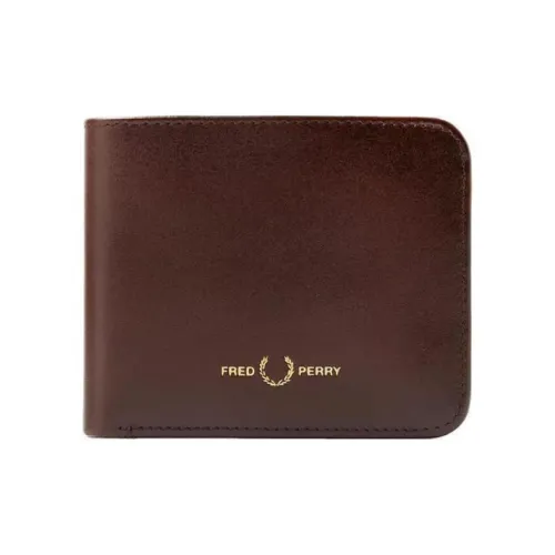FRED PERRY Кожа Кошелек Унисекс BURN Табак