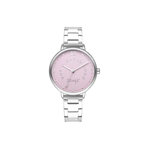 Mr Wonderful Watch Кварцевый механизм Нержавеющая сталь Ремешок 36 мм Розовый циферблат Женские часы