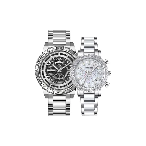 MXXSEE Коробка Greeting Card Writing Service Кварцевый механизм Нержавеющая сталь Ремешок для часов Унисекс Черный циферблат