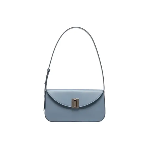 BALLY Гладкая Телячья Кожа Сумка Сумка через плечо Маленькая Женская Светло-Синяя