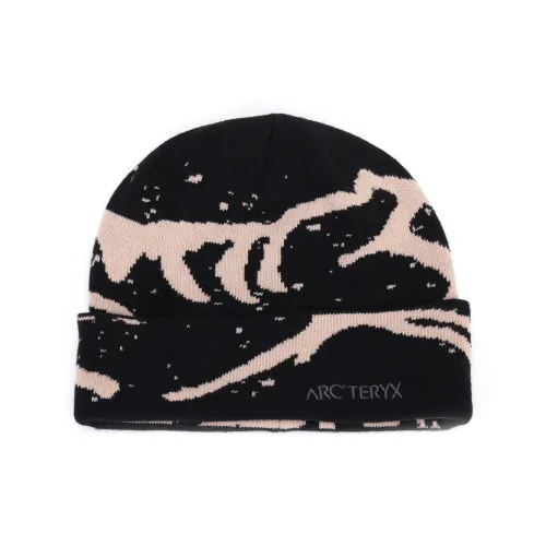 Arcteryx Шерсть Переработанный полиэстер Шапки-бини Унисекс Черный
