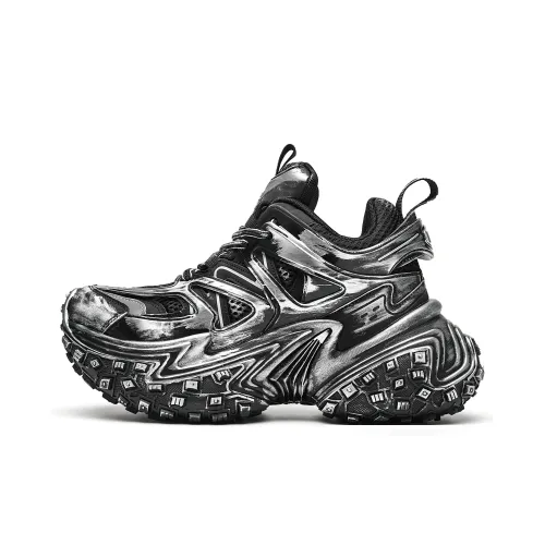 ORD Low-Top Crepe Sneakers Black Worn Effect Unisex