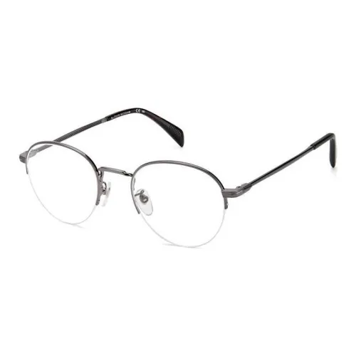 DAVID BECKHAM Металл Круглые Оправы для очков Мужские Серебряные