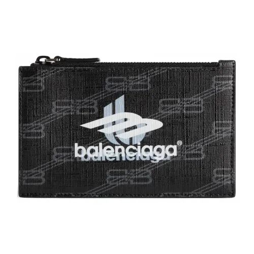 Balenciaga Покрытый холст Картхолдер Мужской Черный и Серый