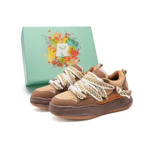 RELAXURSELF Юбка Резистентная Легкая Увеличение Высоты Низкие Кроссовки для Скейтбординга Унисекс Капучино