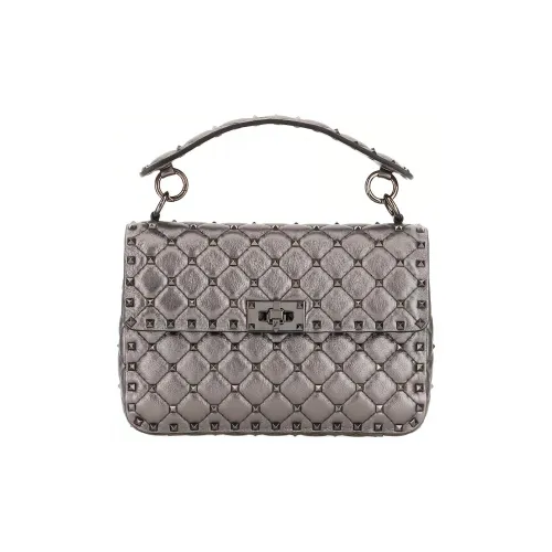Valentino Garavani Напп-Кожа Сумка через плечо Сумка Женская Платиново-Серый