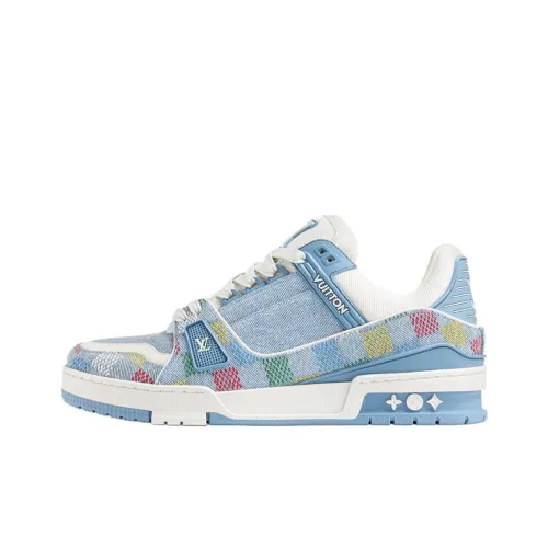 LOUIS VUITTON Trainer 2025 Spring Summer Коллекция для мужчин Низкие кроссовки для скейтбординга Унисекс Синие