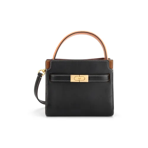 TORY BURCH Lee Radziwill Коровья кожа Сумка через плечо Сумка Мини Женская Черный Черный Золотой