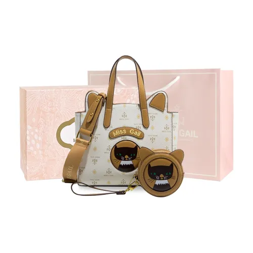 MISS GAIL Сумка через плечо из синтетической кожи сумка среднего размера женская коричневый белый