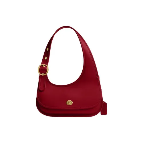 COACH Cashin Коровья кожа Сумка на плечо Большая Женская RUBY RED