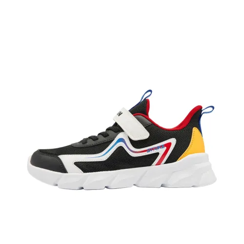 QIAODAN Противоскользящие Износостойкие Низкие Кроссовки для Беговых Занятий Детские Черные Белые Jordan Подростковые