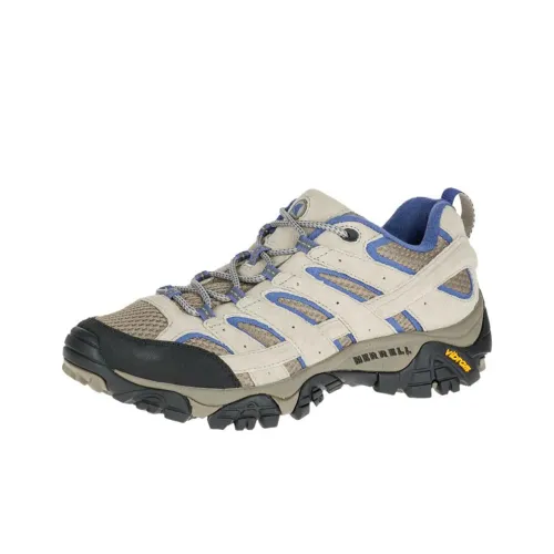 MERRELL Moab 2 Износостойкий Водонепроницаемый Низкий Топ Походная обувь Женская Бежево-Серый