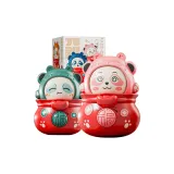 [Зеленый+Розовый 2 упаковки] Маленькая кукла Little Бог богатства с меняющимся лицом Панда