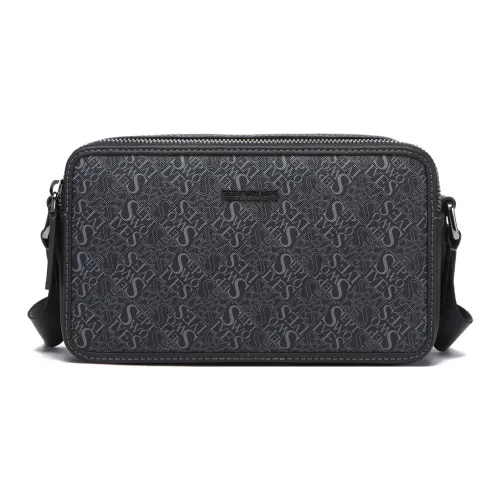 SEPTWOLVES Сумка через плечо из коровьей кожи Мужская Черная