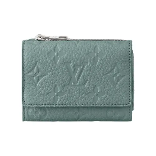 LOUIS VUITTON Slender Коровья кожа Кошелек Мужской Туманный Озеро