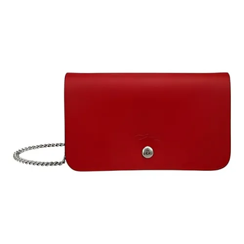 LONGCHAMP Le Pliage Néo Коровья кожа Через плечо Цепочка Кошелек Мини Женские Красный