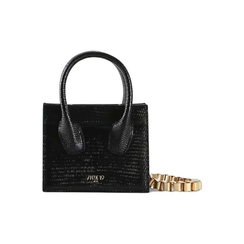 APEDE MOD Коровья кожа Сумка через плечо Маленькая квадратная сумка Poker Сумка Сумка Мини Женская Черная Ящерица с принтом