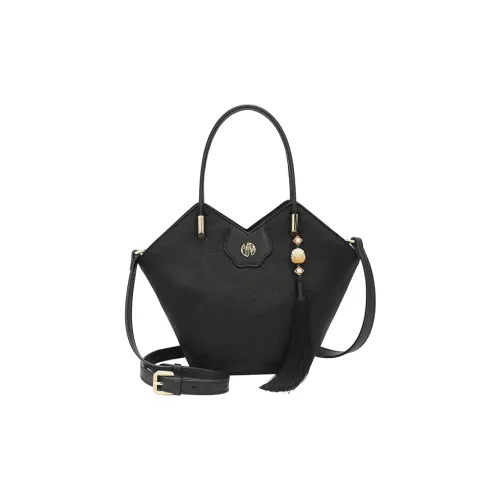 Ancient Yi Xi Тутовый шелк Чонсам Shanyin Ведрообразная сумка Средний размер Женский Черный