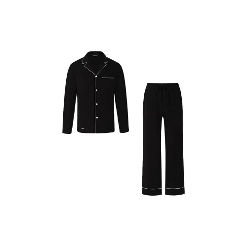 SILKY MIRACLE Угольный серый черный мужской пижамный комплект