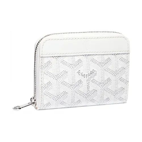 GOYARD MATIGNON Холст с кожей Кошелек для монет Мини Женский Белый