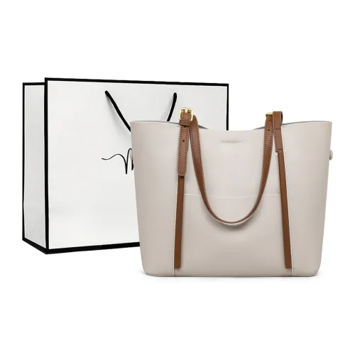 MILLIE'S Сумка-тоут из коровьей кожи сумка для покупок сумка через плечо женская бежево-кофейного цвета